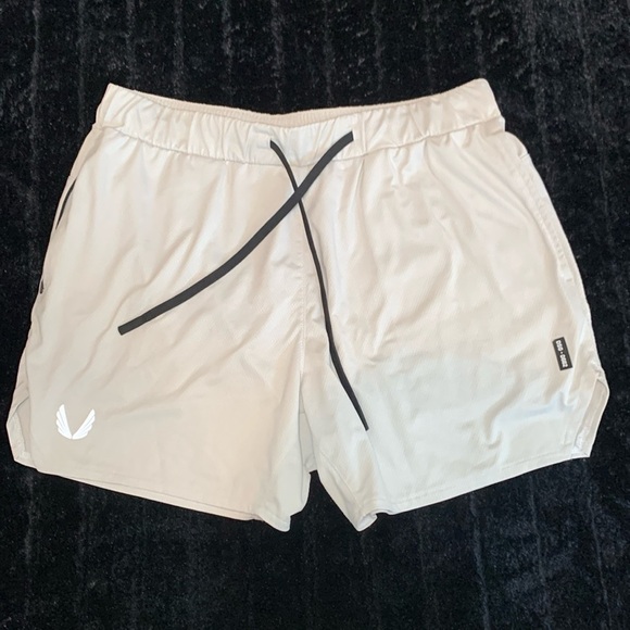 ASRV Other - ASRV Lined Shorts Mens Medium Off White Drawstring Athletic Activewear DSG-0662